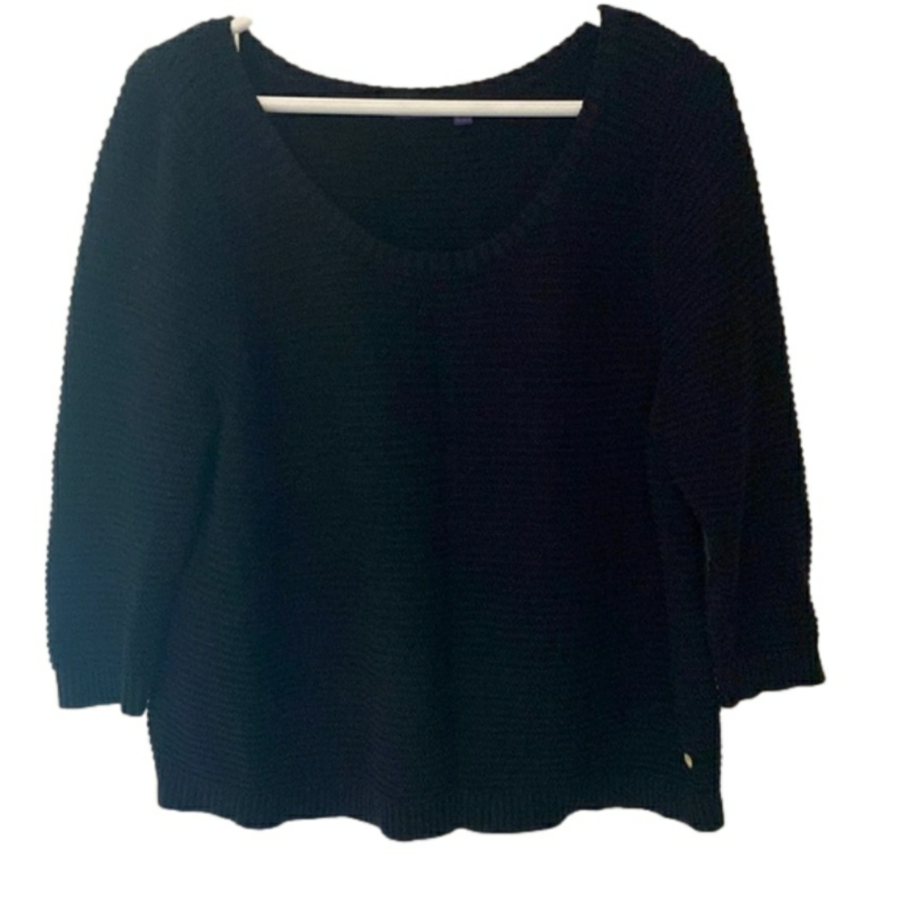 Mexx thick Knit top sweater 3/4 sleeves Women's Medium Black